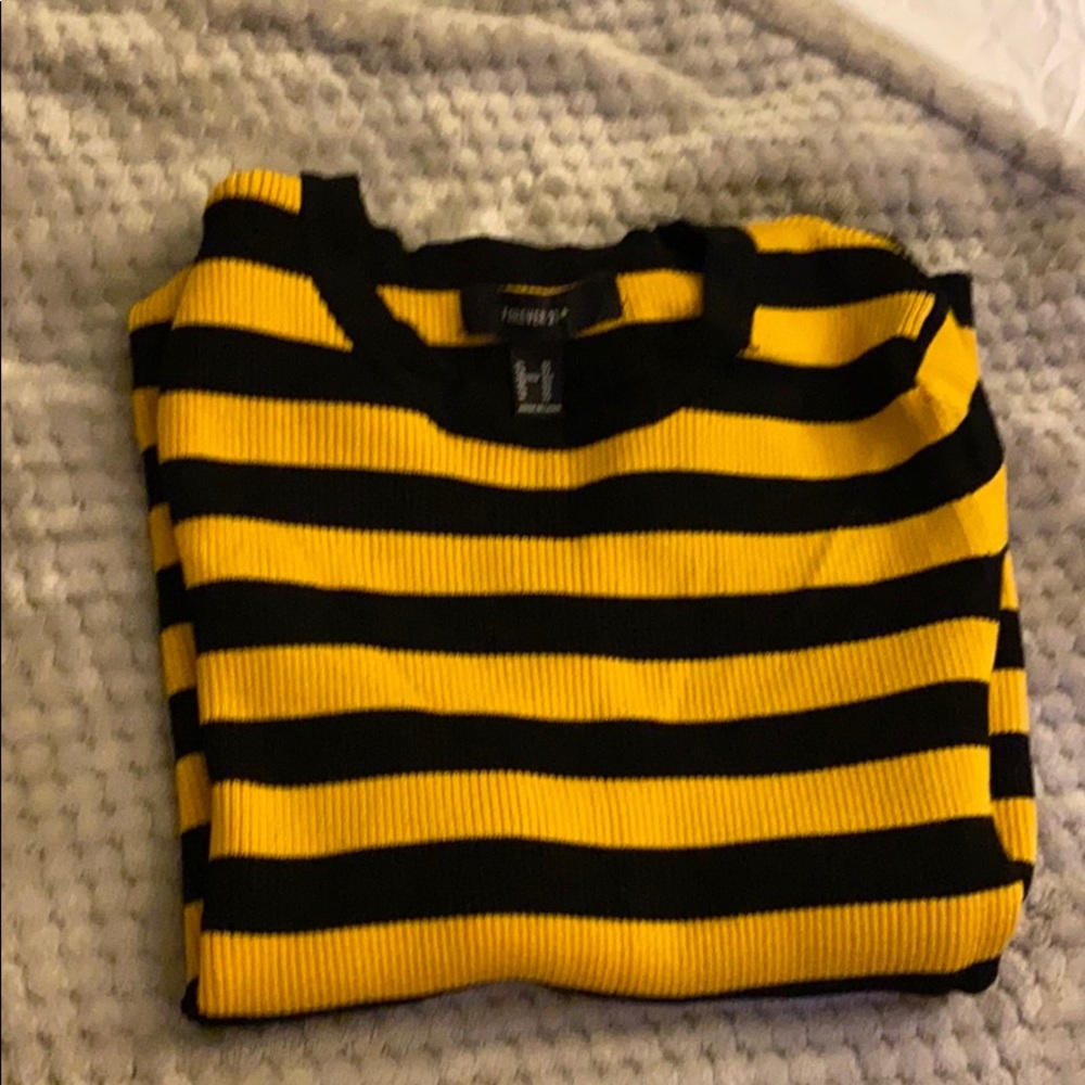 Stripe rib knit top